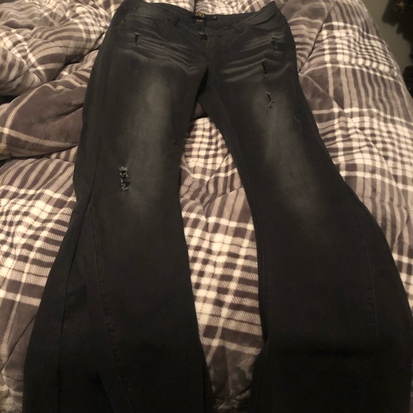 lucky and blessed flare jeans